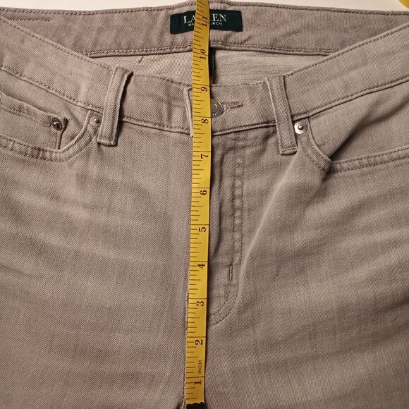 Lauren Ralph Lauren Jeans Size 4 Mid Rise Skinny Leg Gray Color - Picture 7 of 9